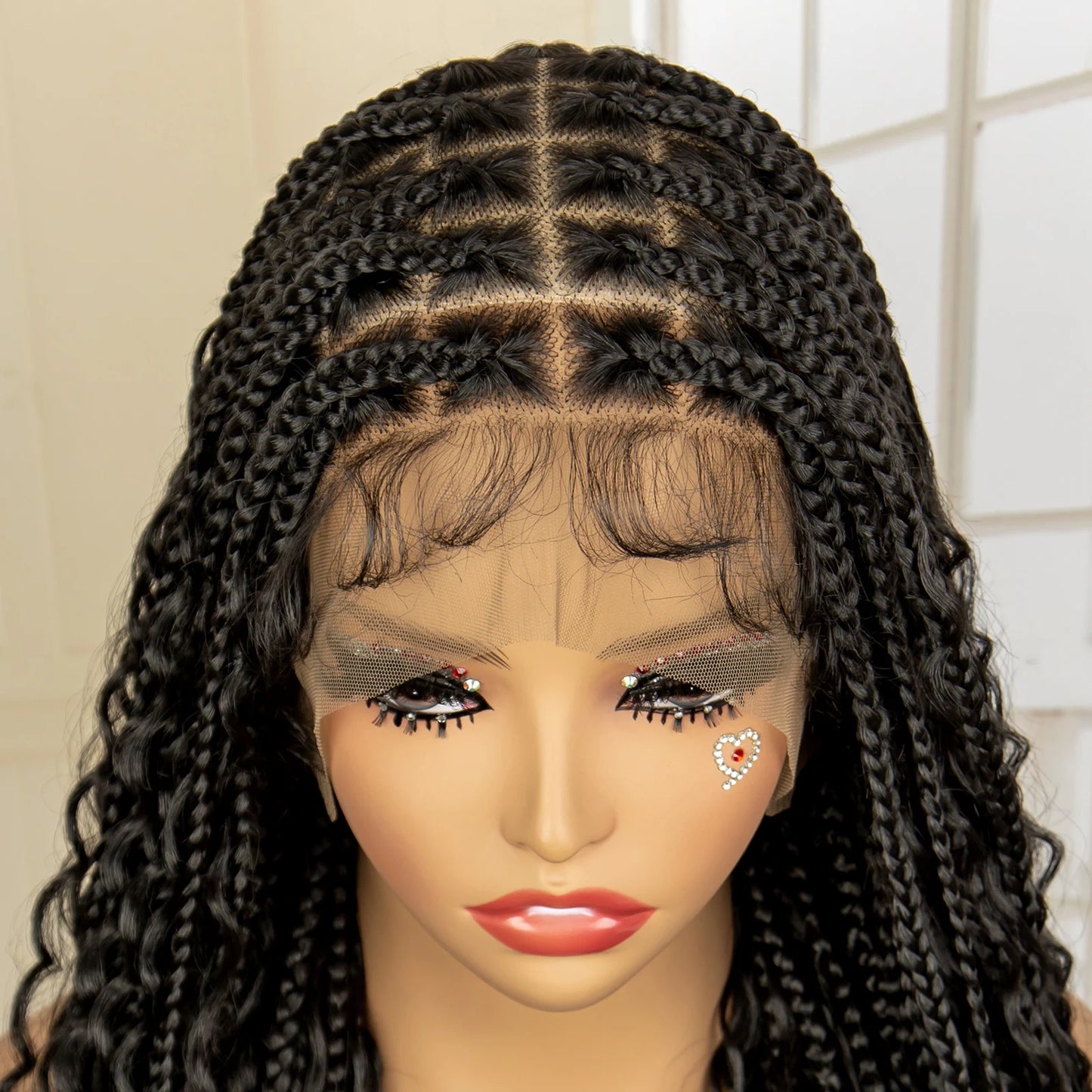 Long 36" Knotless Box Braided Wig with Curls