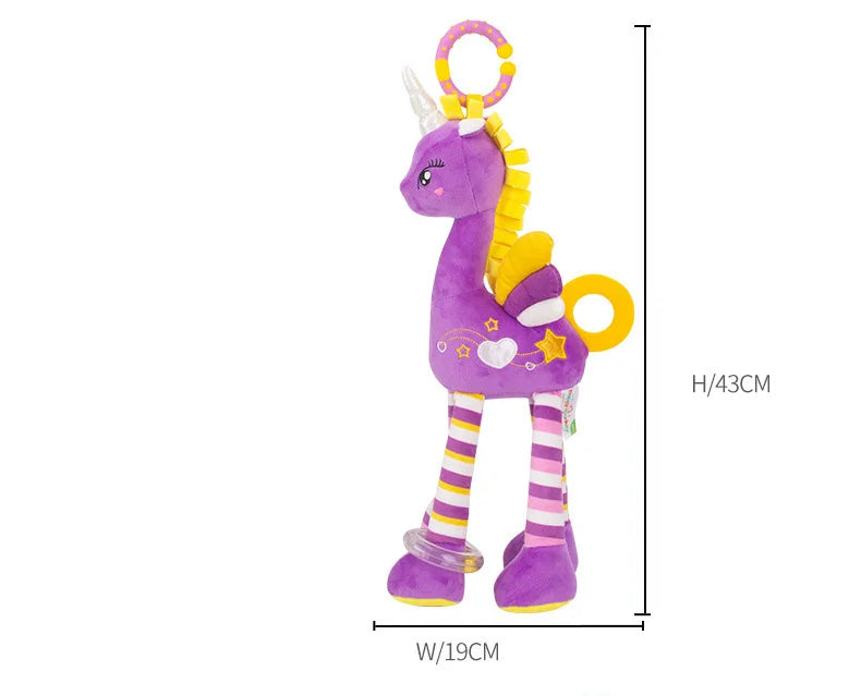 Elephant Plush Lovey Rattle Toy