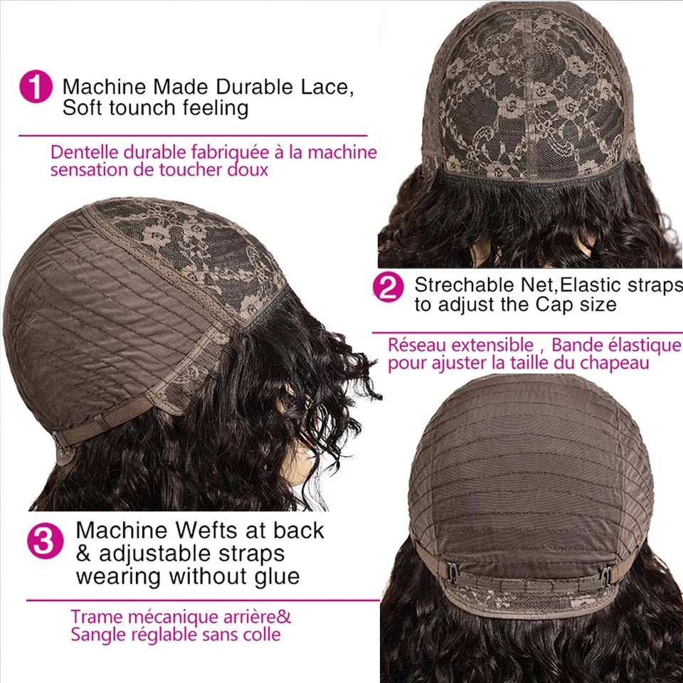 Jerry Curly Short Bob Human Hair Wigs With Bangs