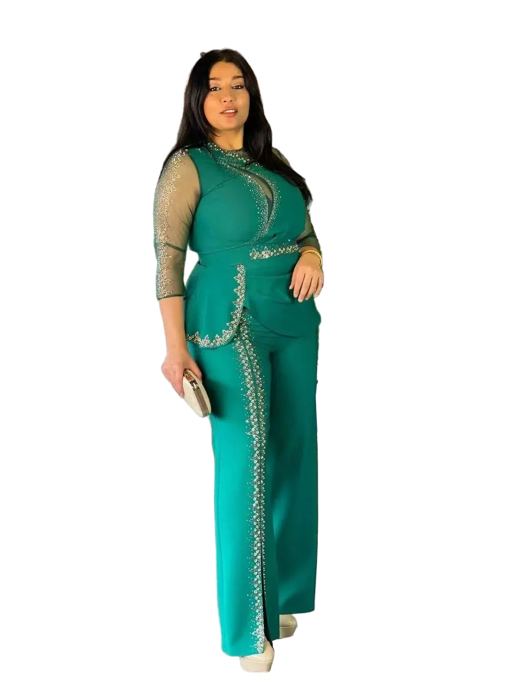 Plus Size African Dashiki 2 Piece Set for Women