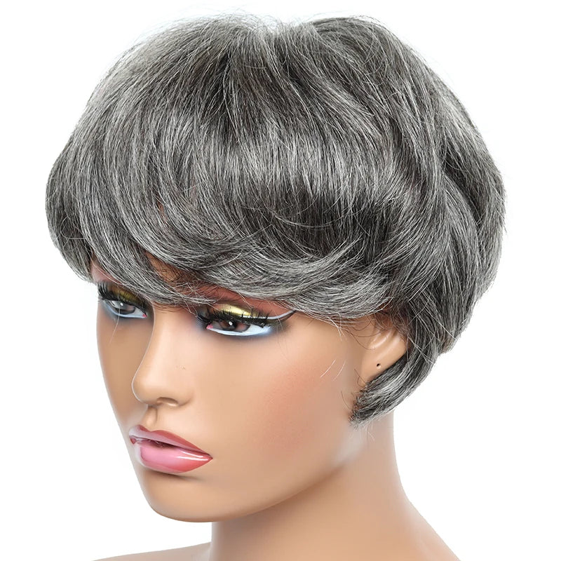 Short Pixie Cut Human Hair Wig for Women