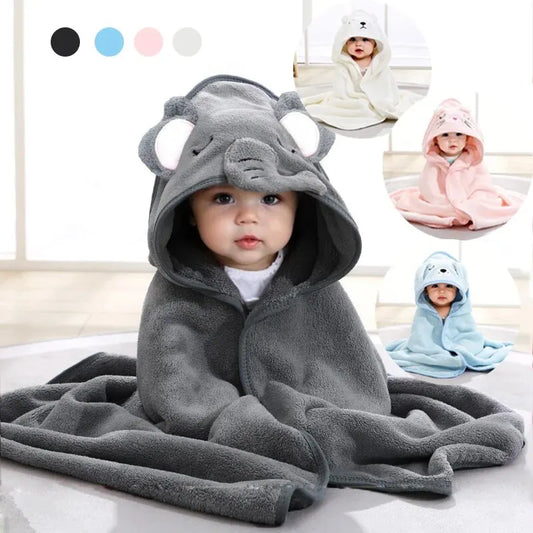 Unisex Coral Fleece Hooded Bath Towel