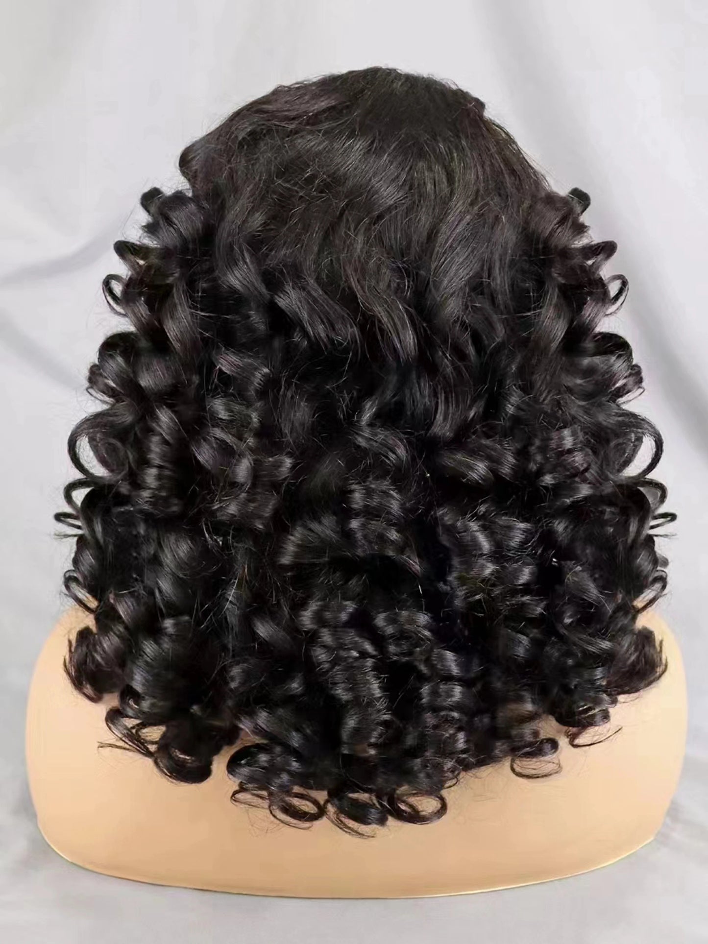 Loose Curly Bob Lace Frontal Wig-Braided style