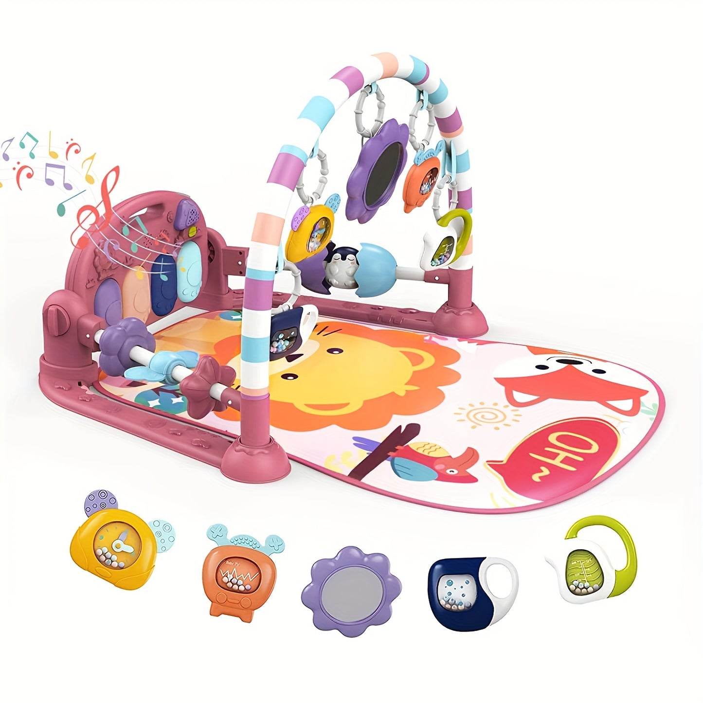 Newborn Baby Play Mat with Piano & Learning Toys