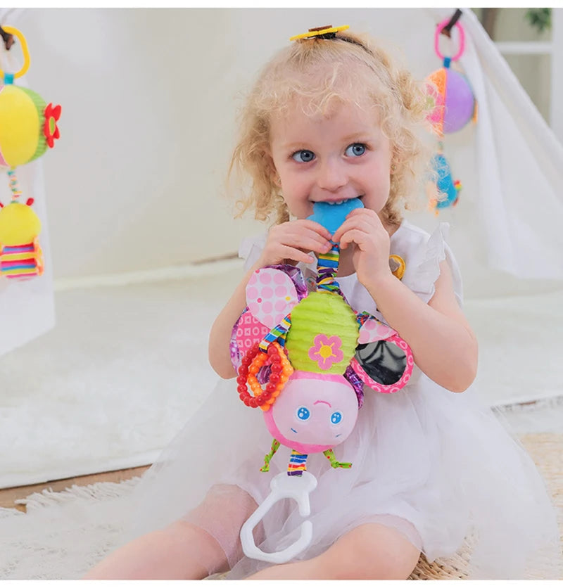 Elephant Plush Lovey Rattle Toy