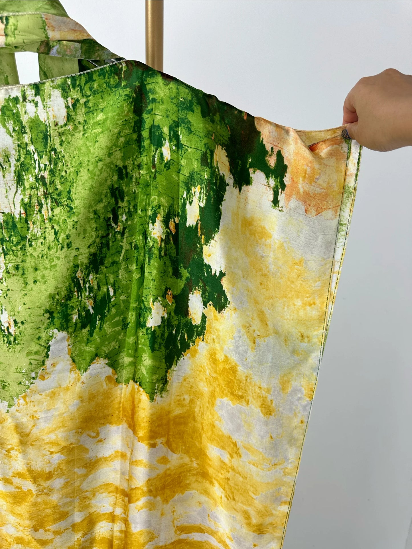 Women Printed Color Block Kaftan Maxi Dress + Headband