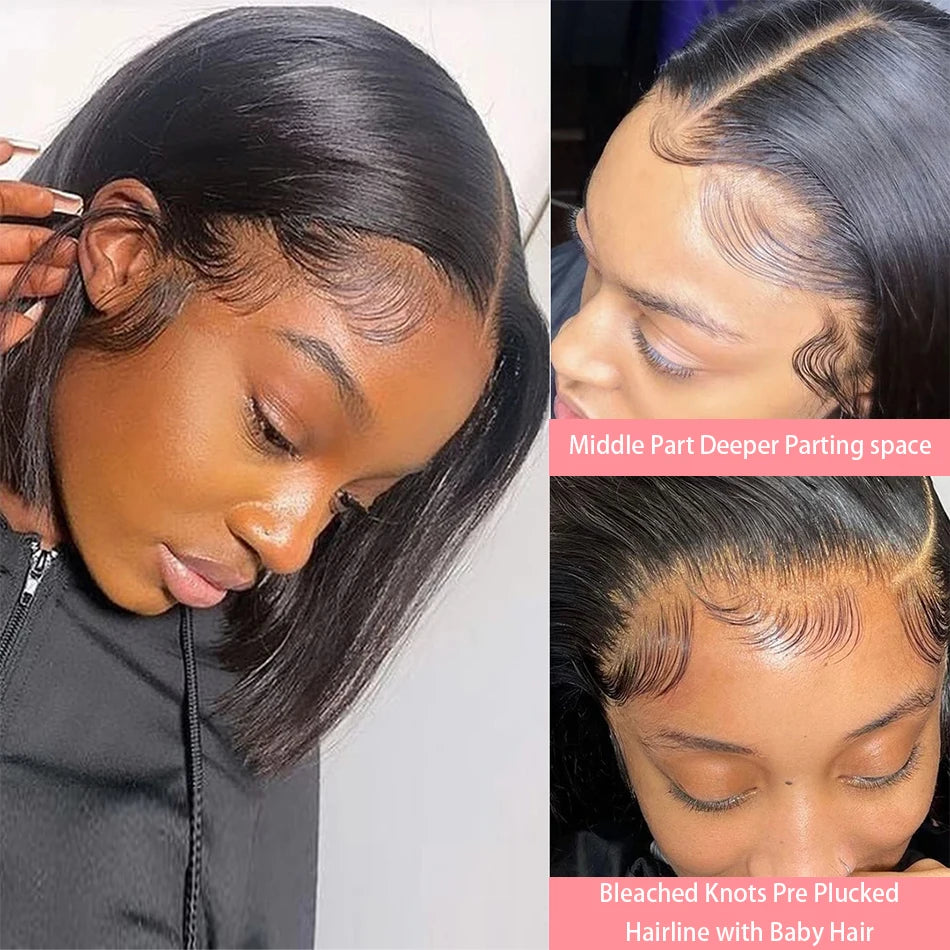 13x4 Straight Lace Frontal Bob Wig
