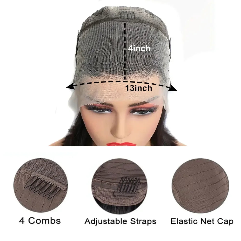 Straight Bob Human Hair Wig-Lace Closure