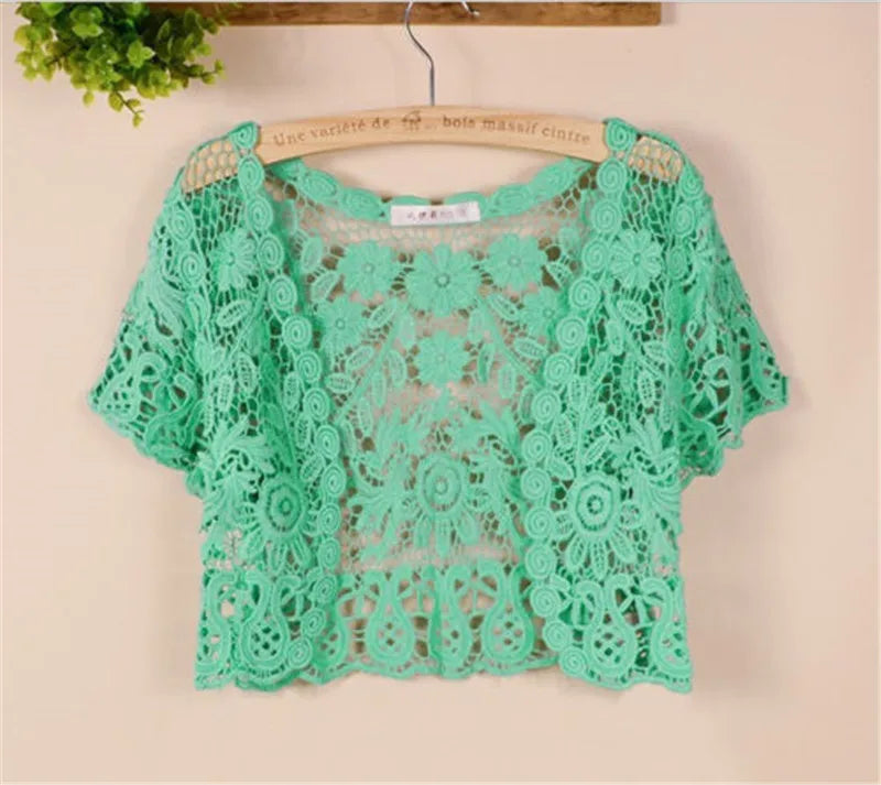 Women’s Short Sleeve Lace Shrug Bolero