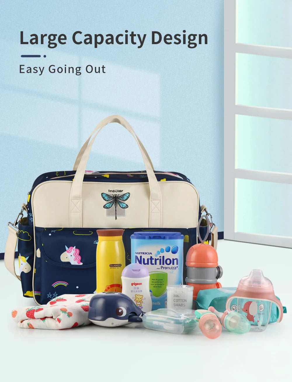 Stylish Waterproof Multifunctional Diaper Bag