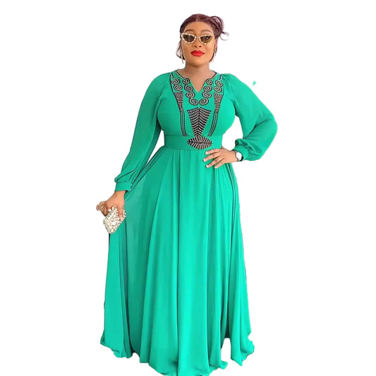 Lenis Elegant Chiffon Kaftan Dress