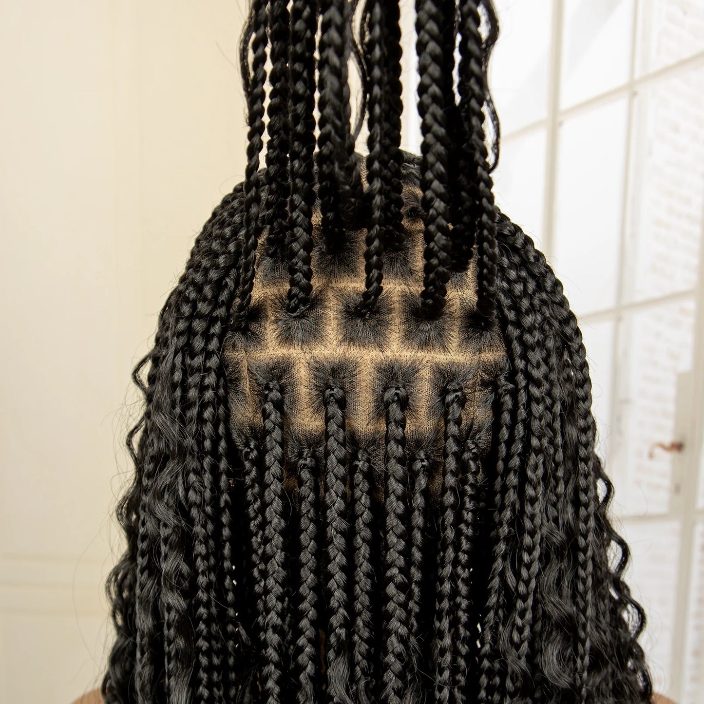 Long 36" Knotless Box Braided Wig with Curls