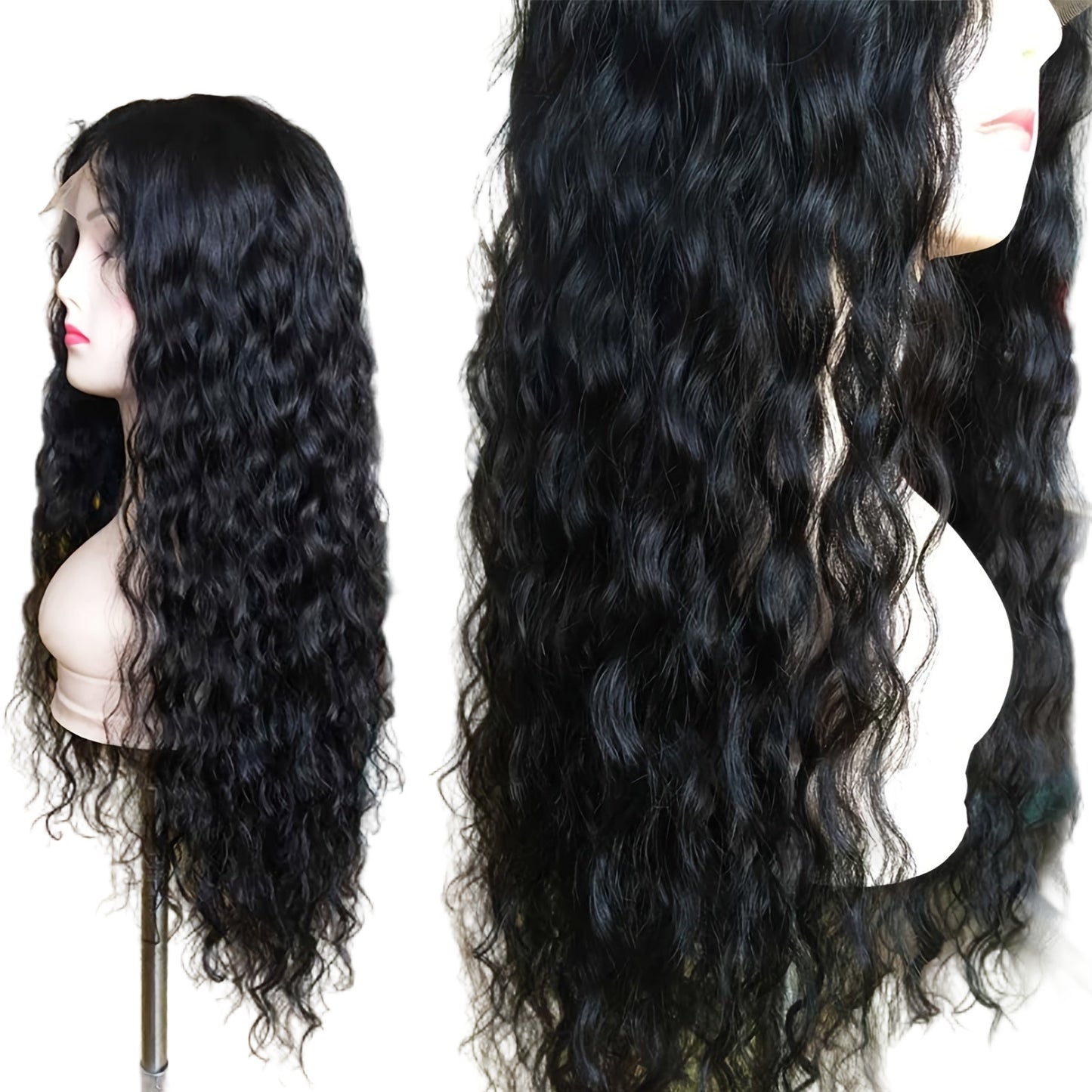 Long Black Loose Curly Synthetic Wig