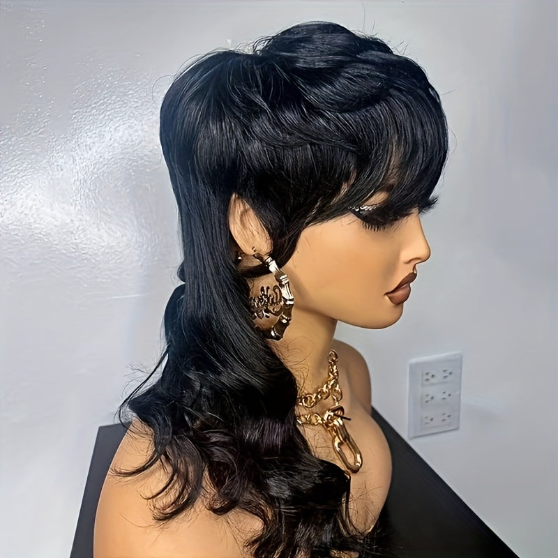 Long Synthetic Wavy Hair with Bangs