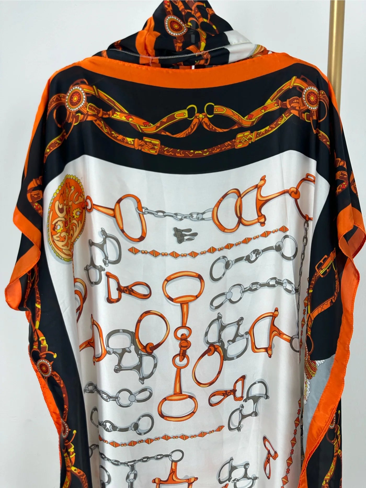 African Women Kaftan Robe with Headscarf