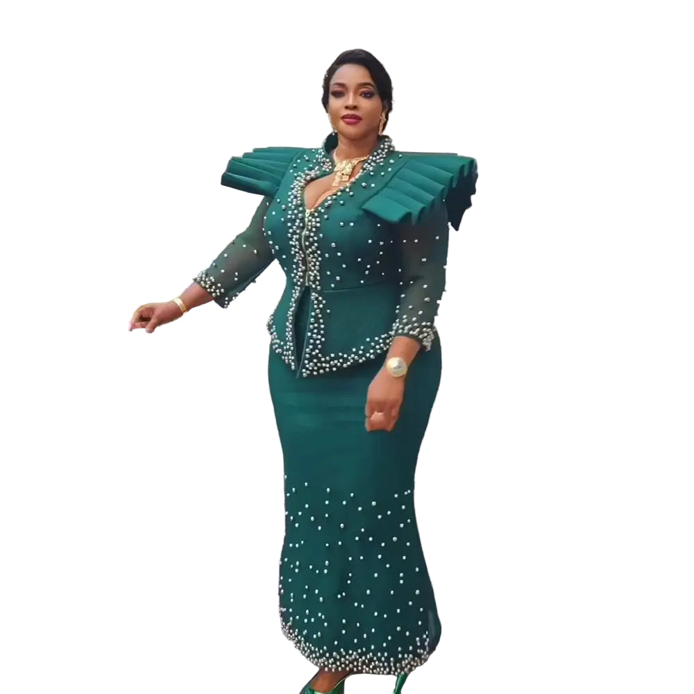 Elegant African Women's Dress Suit