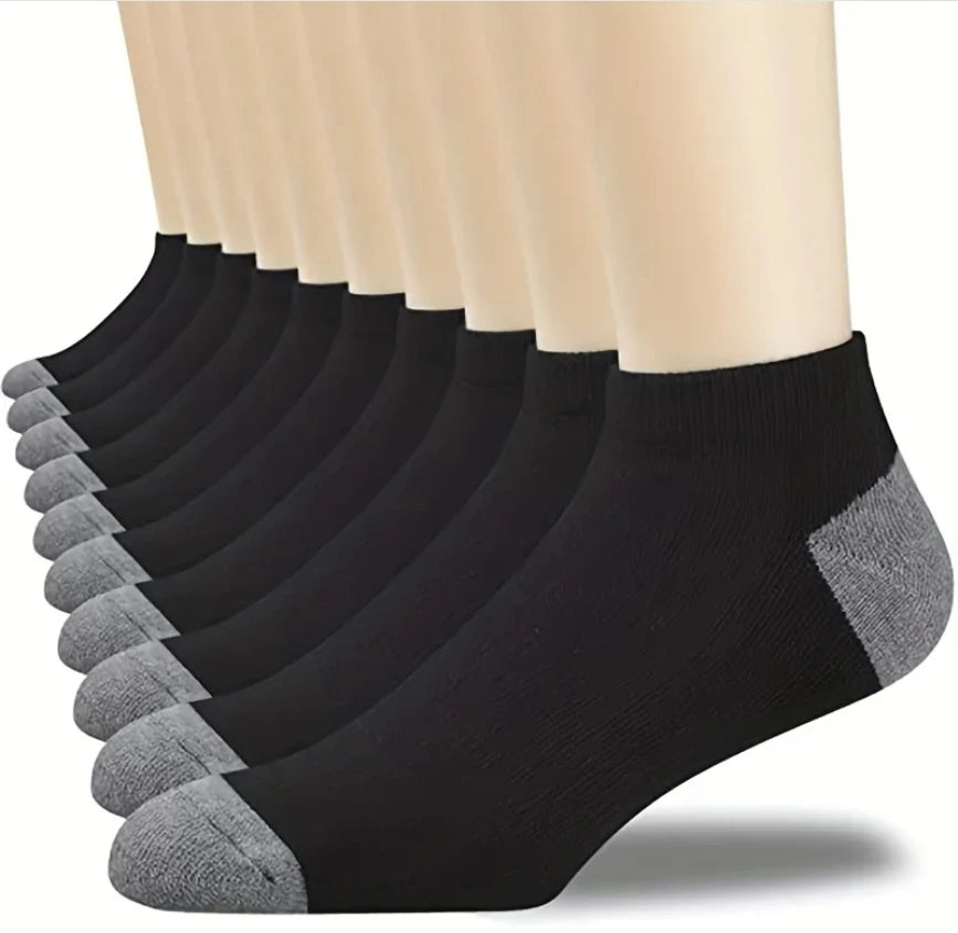 Men’s Striped Sports Ankle Socks (5 Pairs)