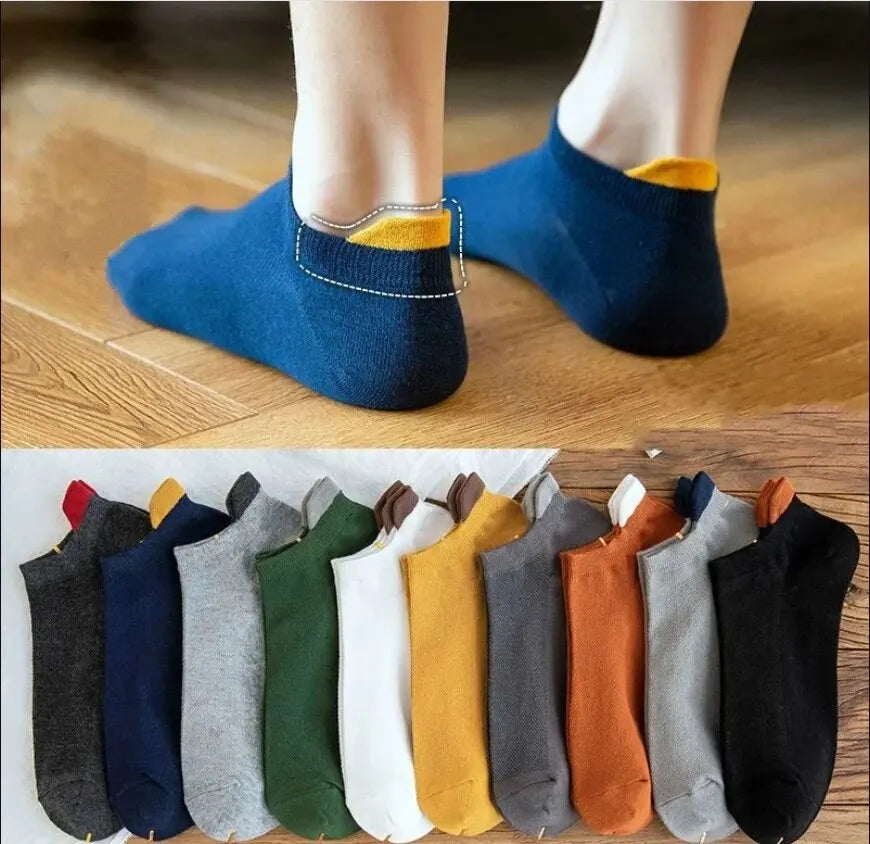 Men’s Striped Sports Ankle Socks (5 Pairs)