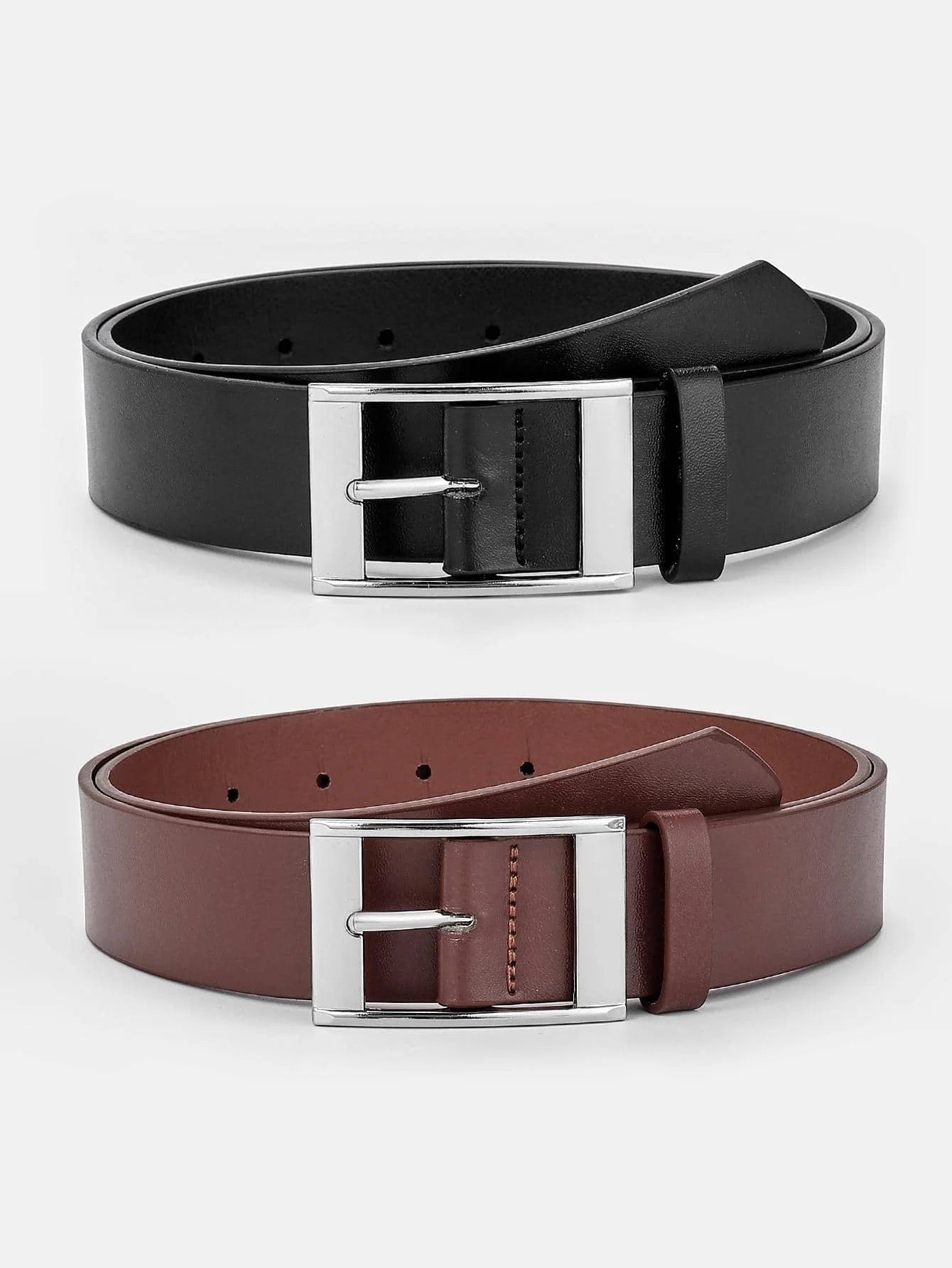 Men's Faux Leather Pin Buckle Belt