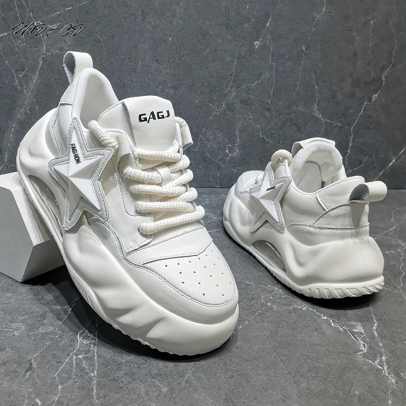 Men's Chunky Leather Sneakers