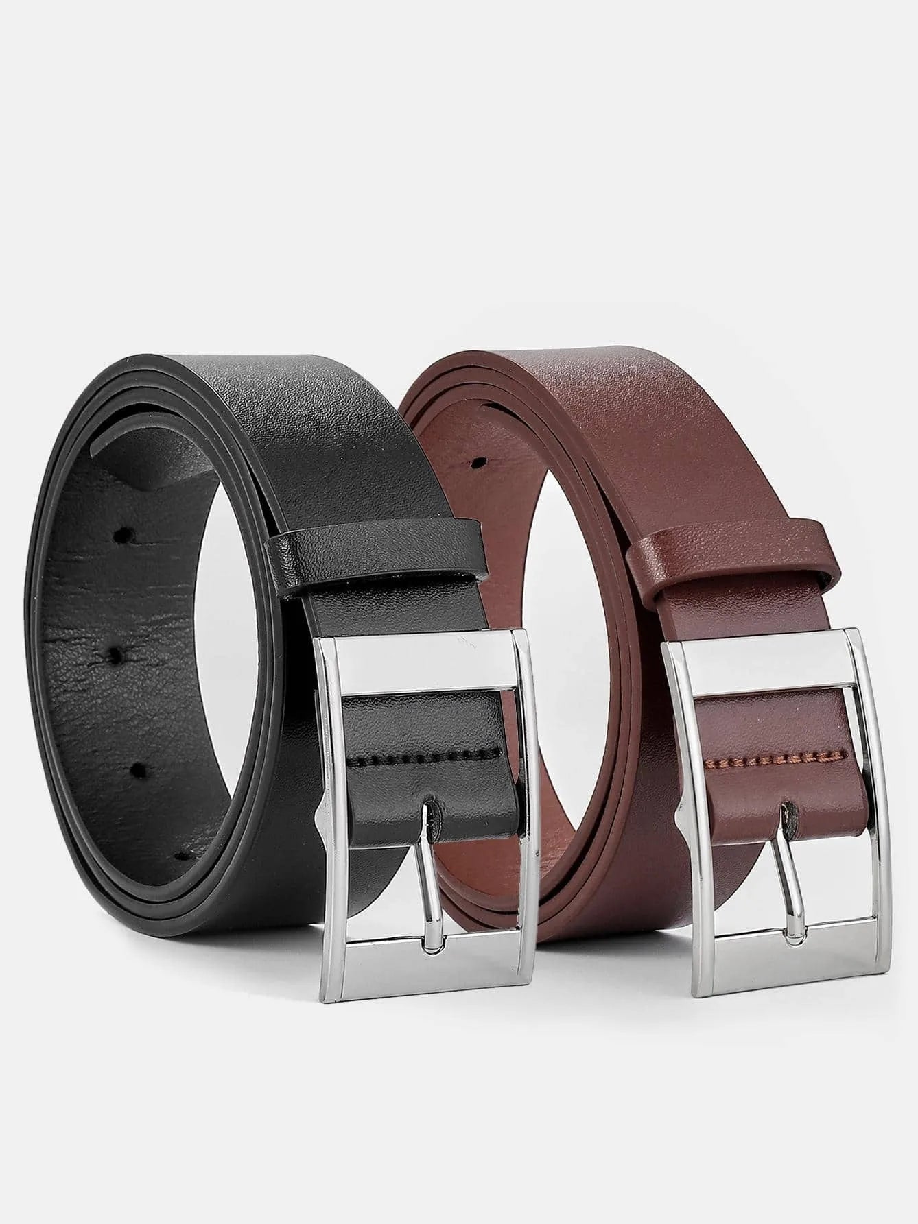 Men's Faux Leather Pin Buckle Belt