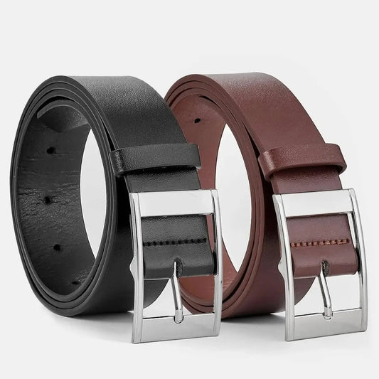 Men's Faux Leather Pin Buckle Belt