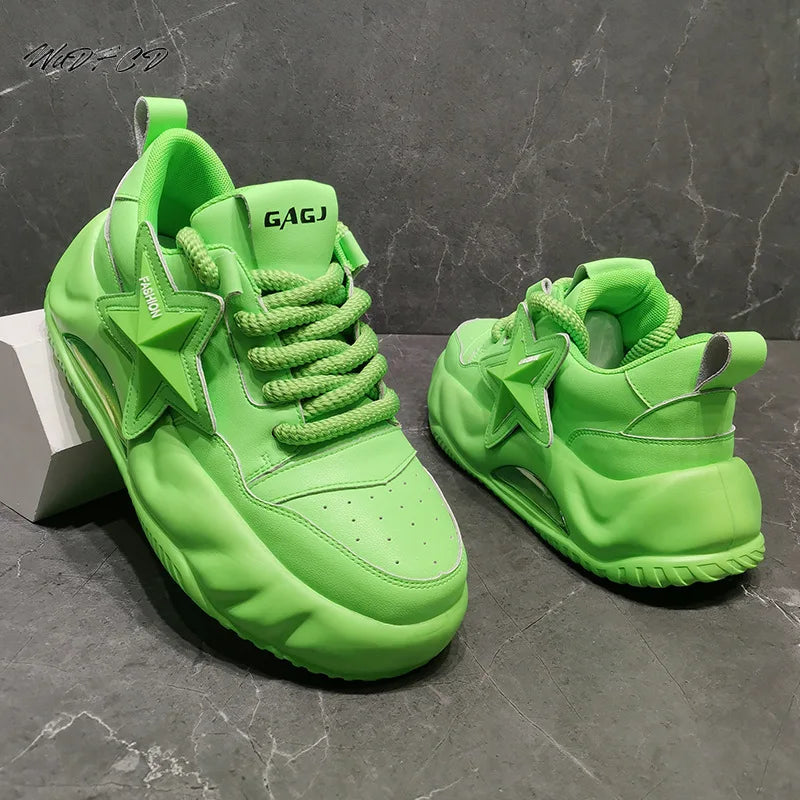 Men's Chunky Leather Sneakers