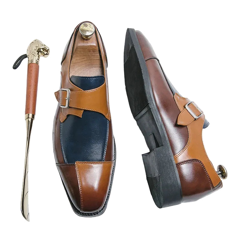 Men’s Leather Monk Strap Dress Shoes