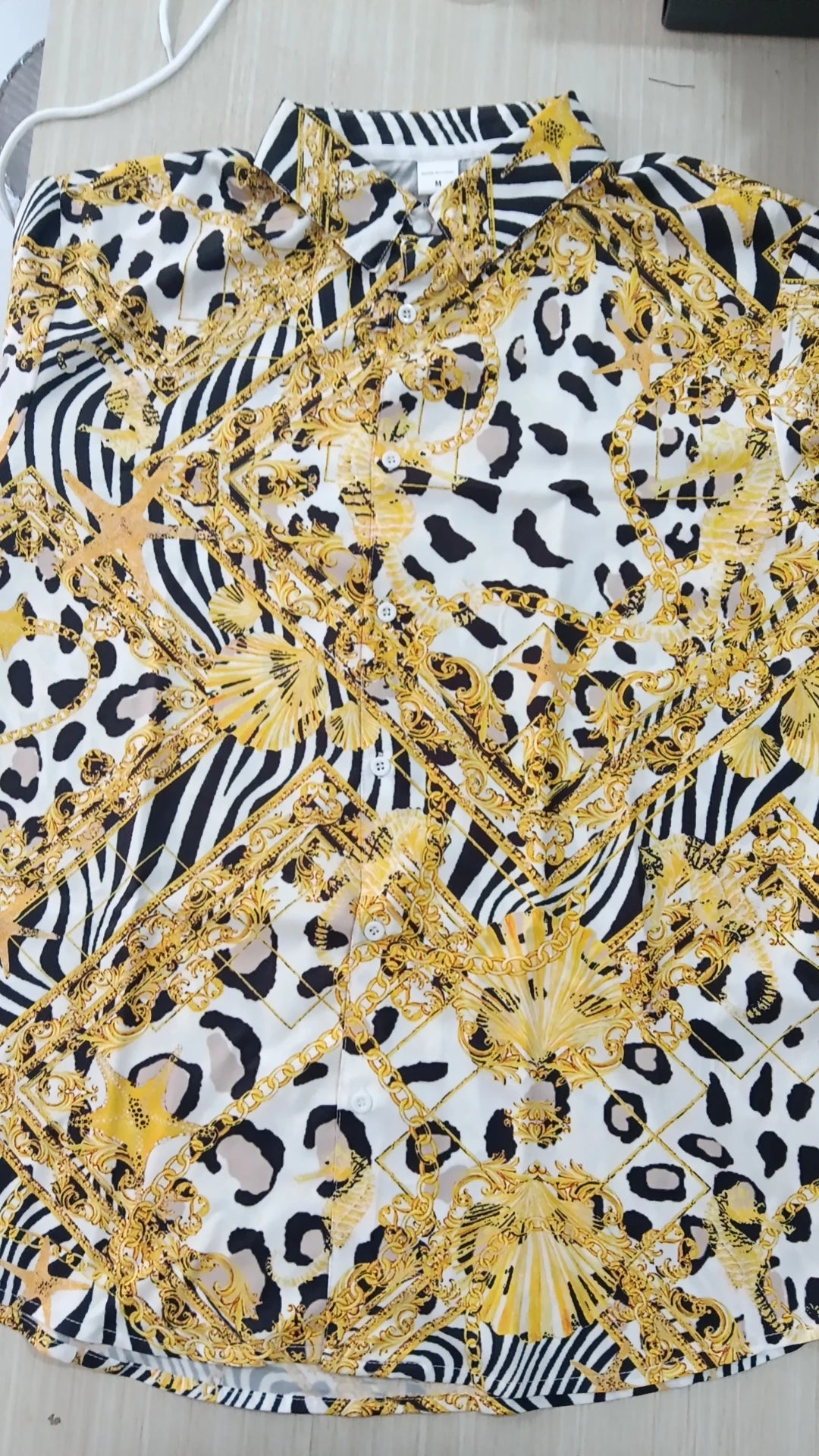 Men’s Long Sleeve Hawaiian Polo Shirt