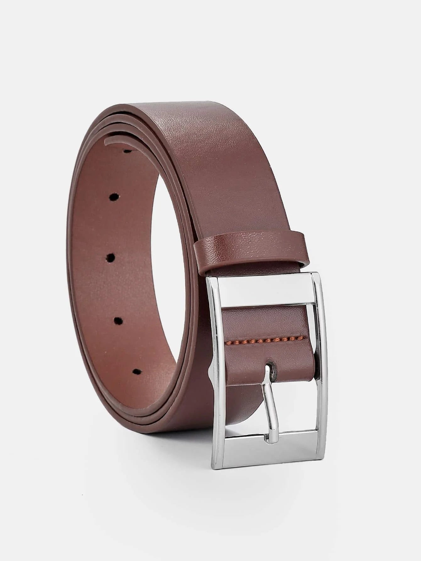 Men's Faux Leather Pin Buckle Belt
