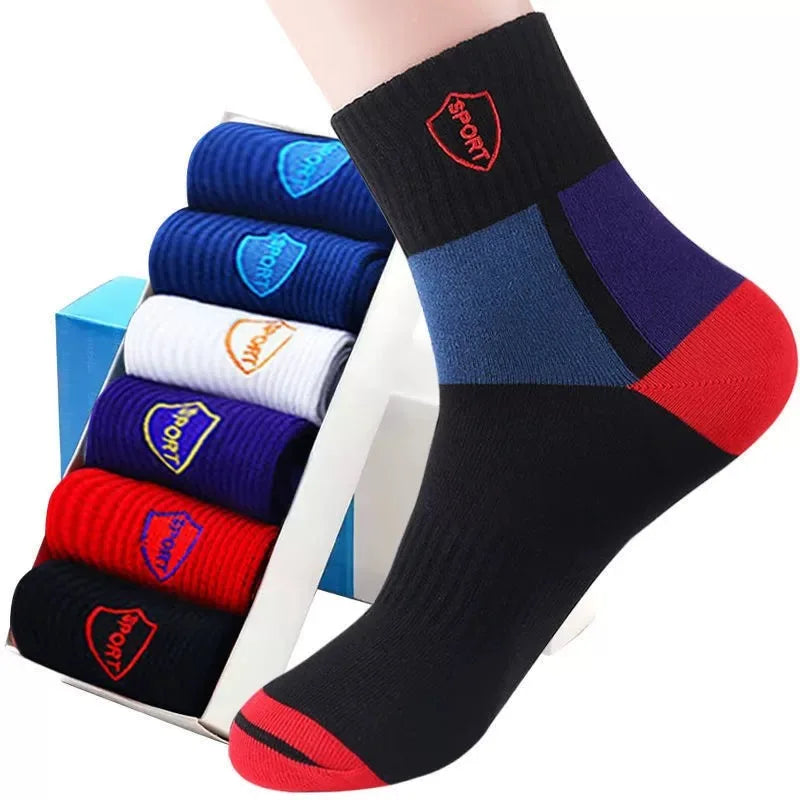 Men’s Striped Sports Ankle Socks (5 Pairs)