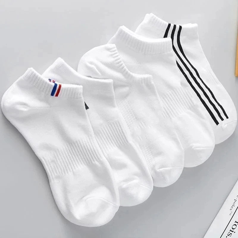 Men’s Striped Sports Ankle Socks (5 Pairs)