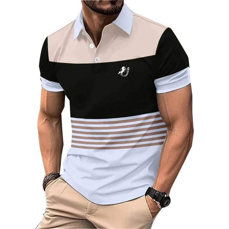 3D Digital Print Men Clothes Summer Slim Fit Short Sleeve