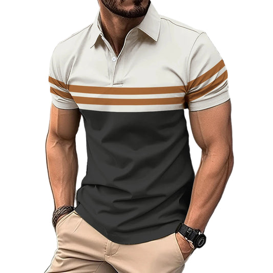 Men’s Summer Casual Short-Sleeve Polo Shirt