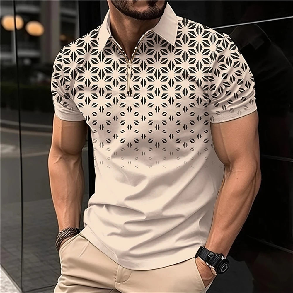 Men’s Summer 3D Polo Shirt