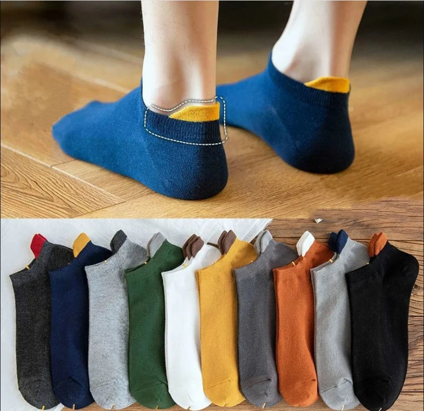 Men’s Striped Sports Ankle Socks (5 Pairs)