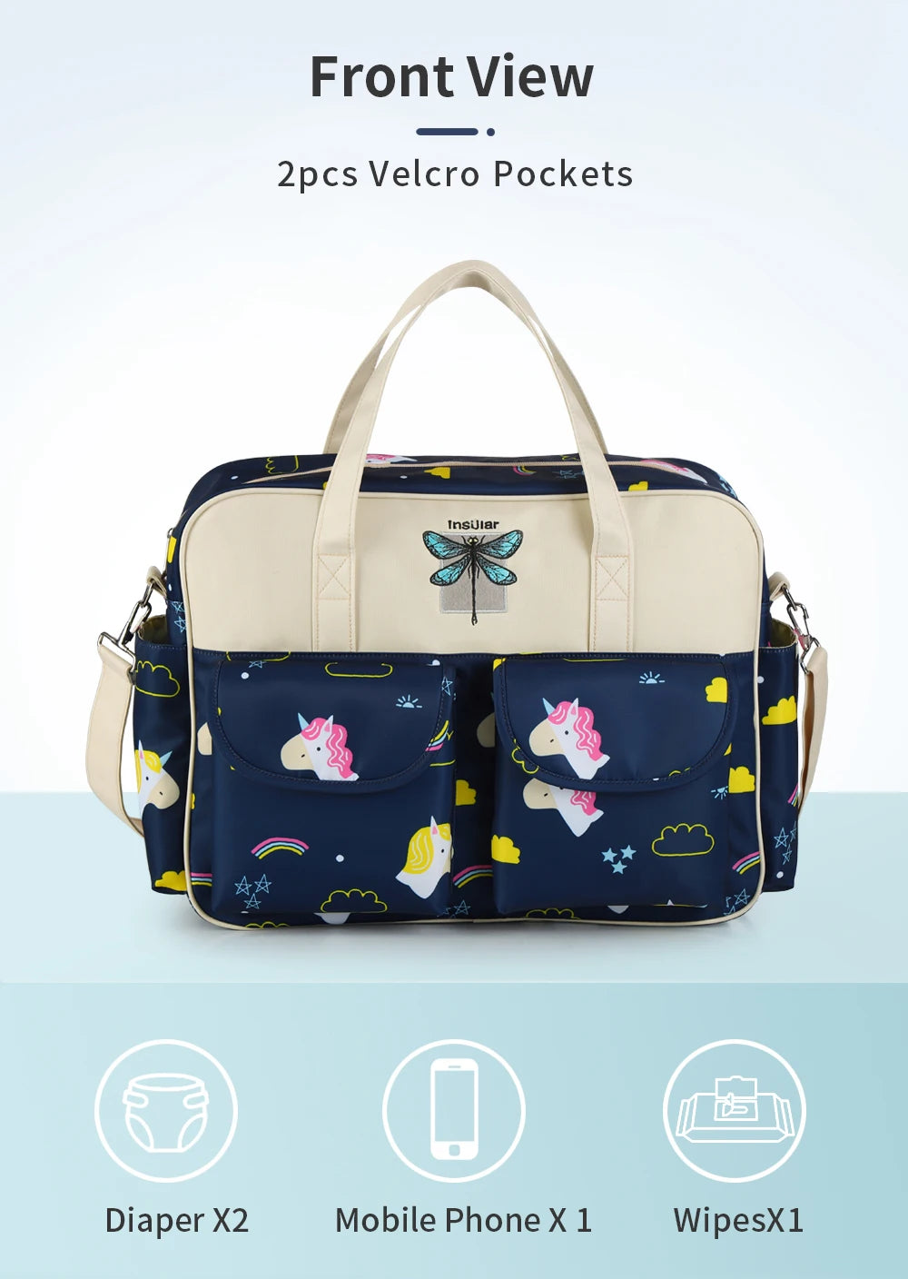 Stylish Waterproof Multifunctional Diaper Bag