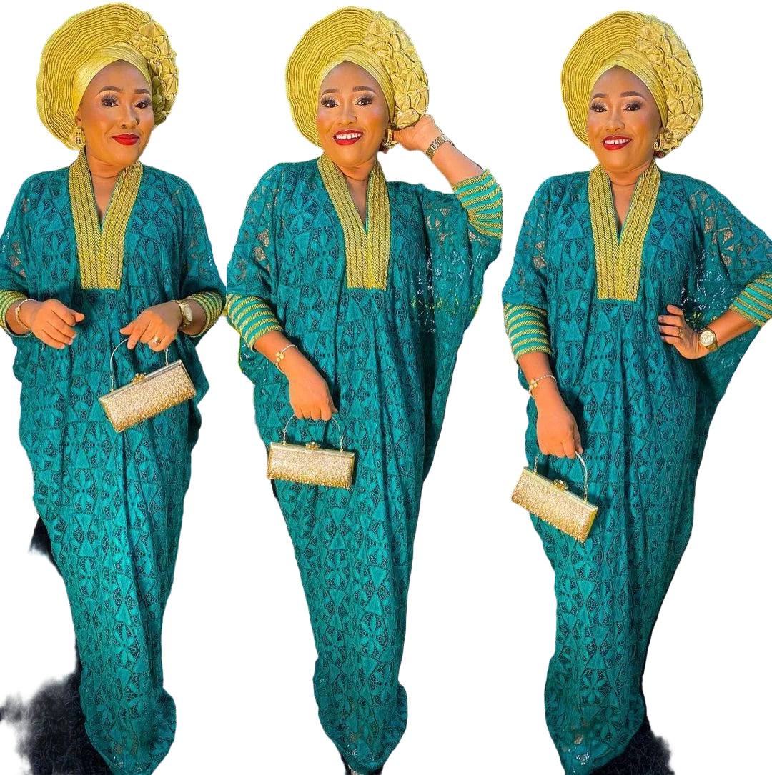 African Lace Boubou Dress for Women