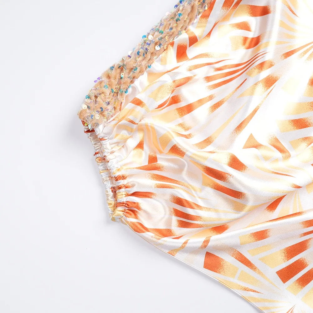 Elegant Muslim Sequin Maxi Dress