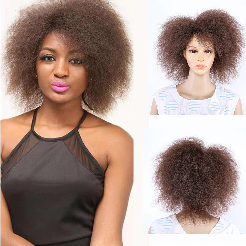 Short Synthetic Afro Wigs for Women