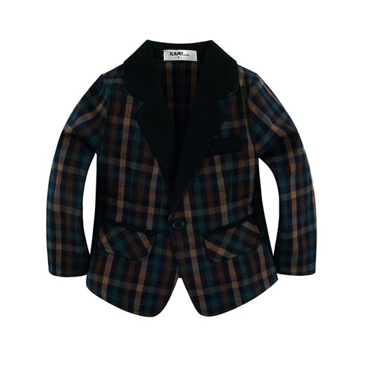 new arrival woven cotton 100% toddler Boy blazer  with cute plaid fabric Red type