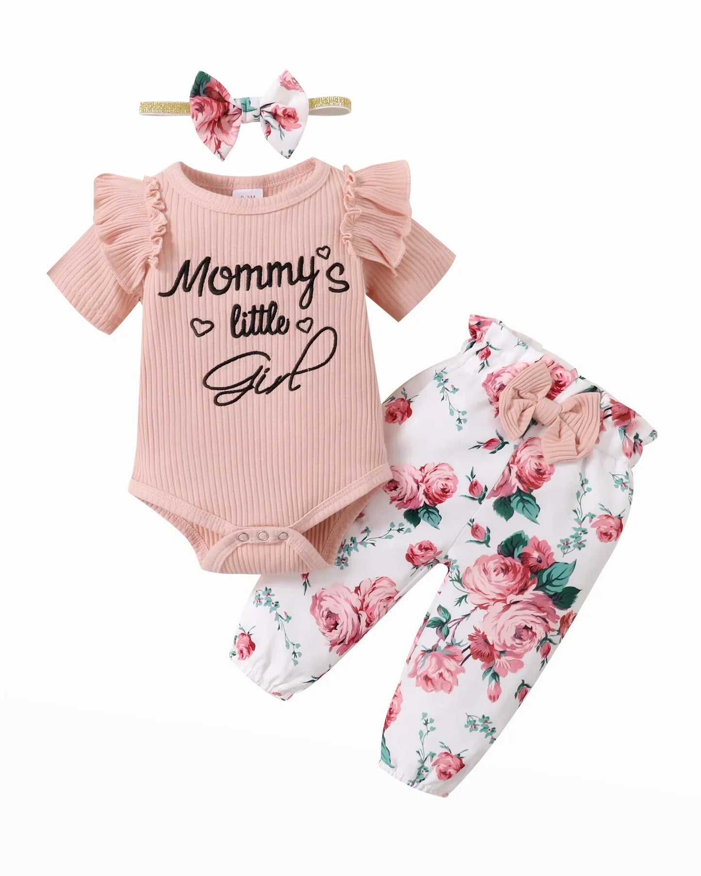 Newborn Baby Girl 3PCS Summer Outfit
