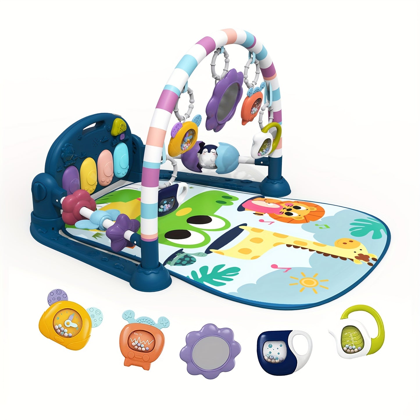 Newborn Baby Play Mat with Piano & Learning Toys