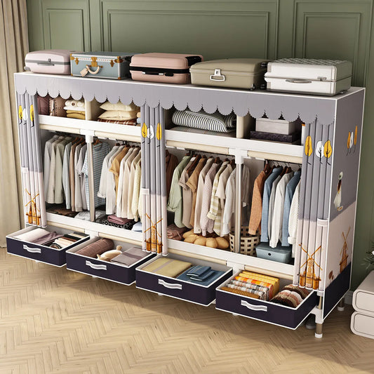 Foldable Canvas Wardrobe Closet Organizer