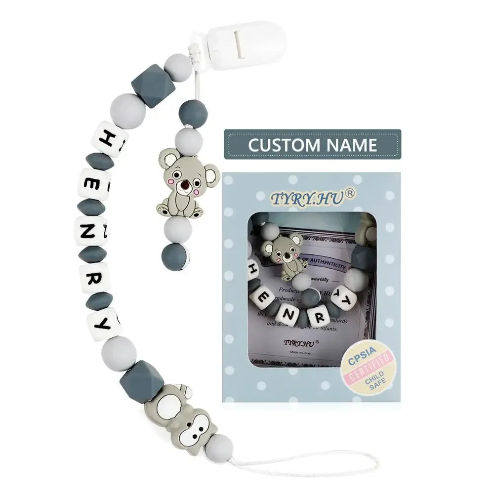 Personalized Silicone Baby Pacifier Clip