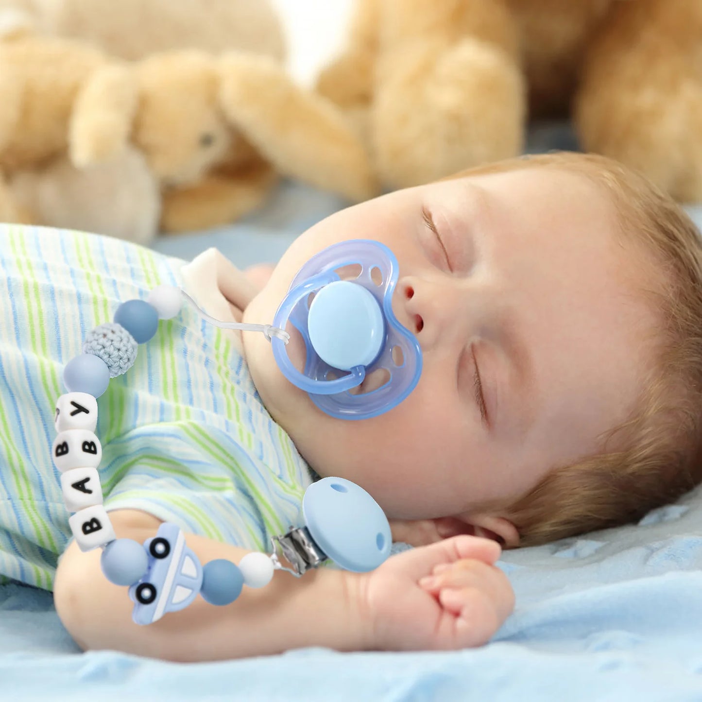 Personalized Silicone Baby Pacifier Clip