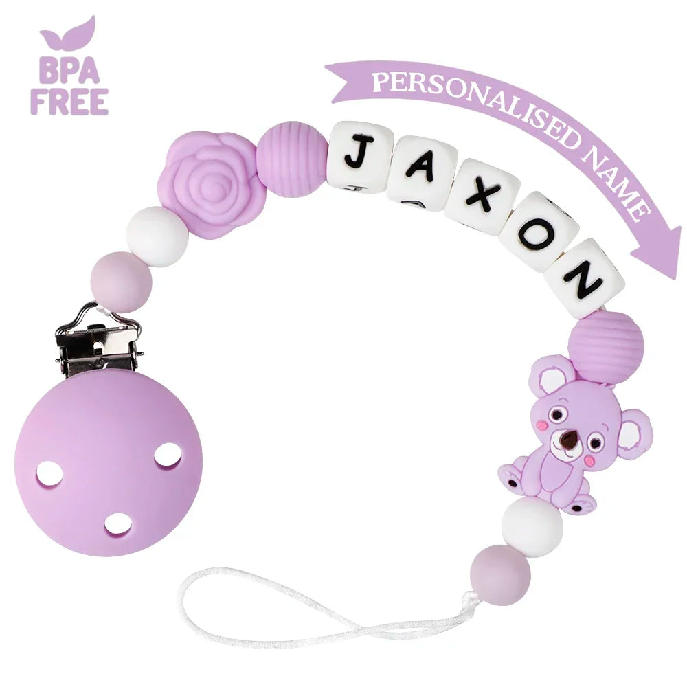 Personalized Silicone Baby Pacifier Clip