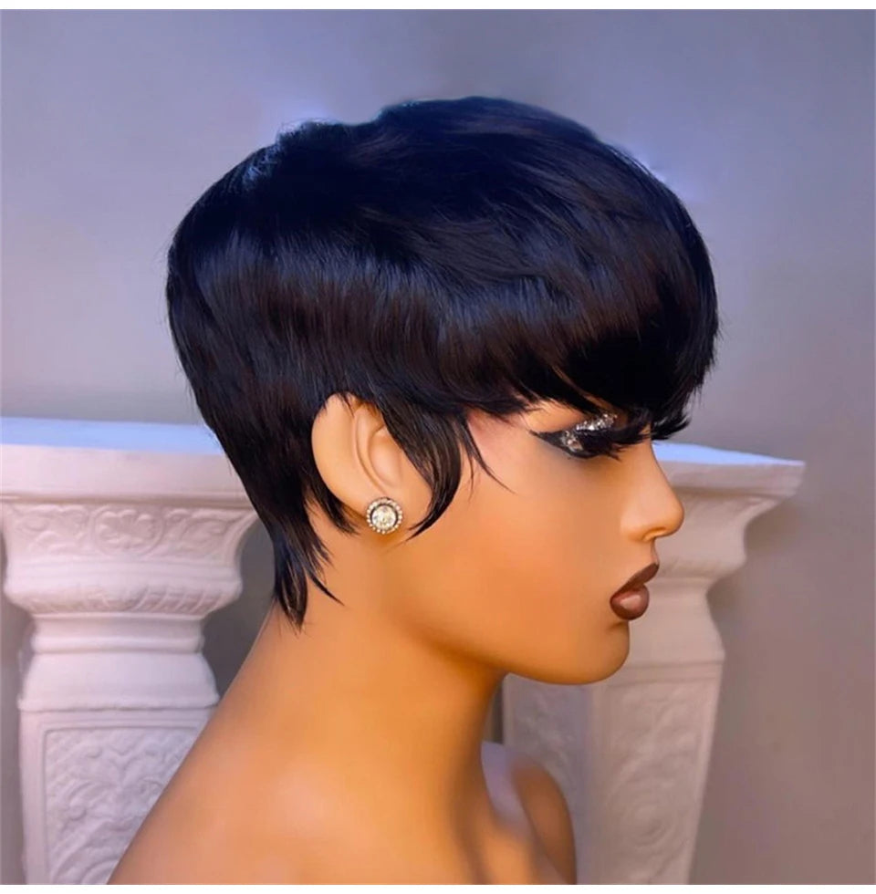 Short Straight Bob Wig with Bangs