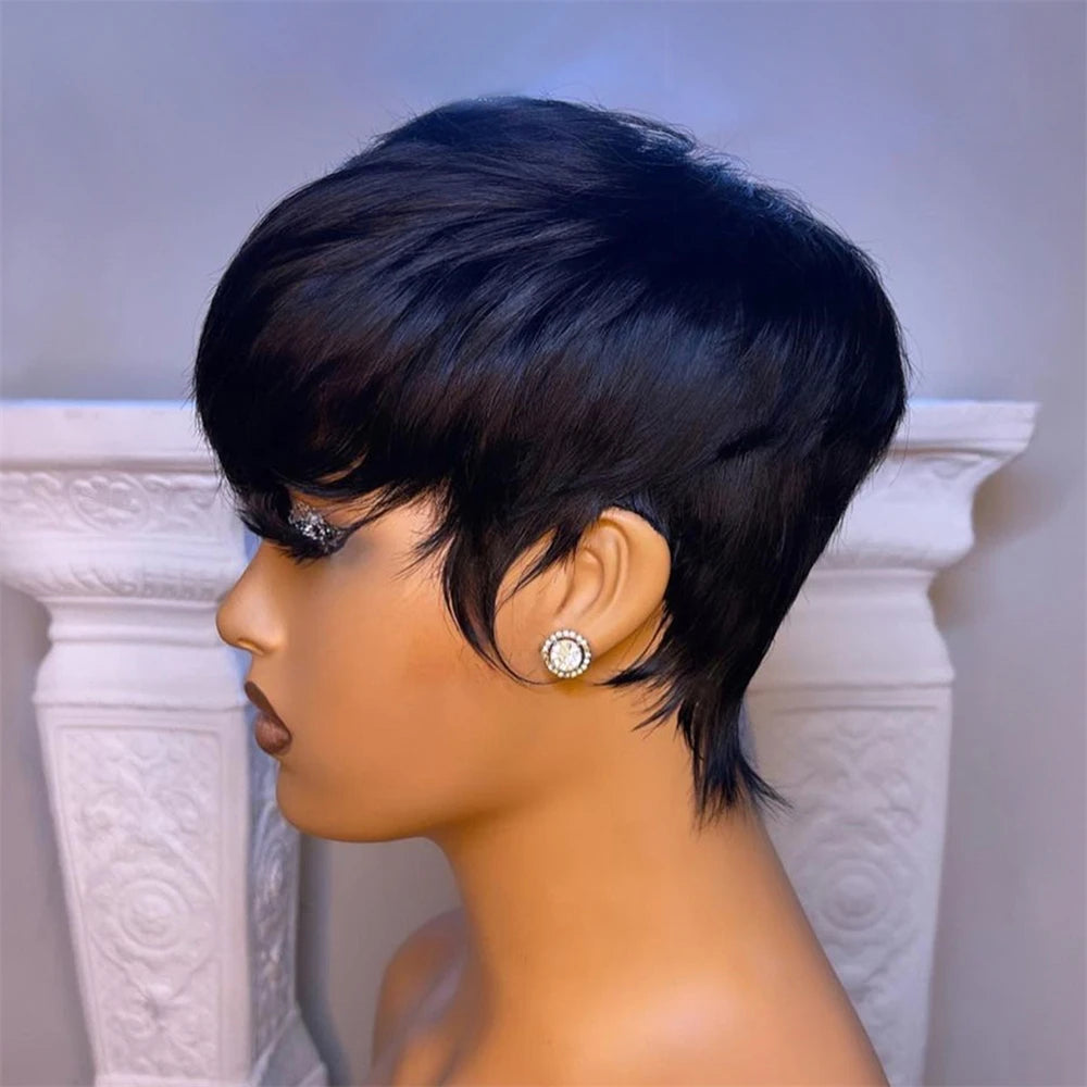 Short Straight Bob Wig with Bangs