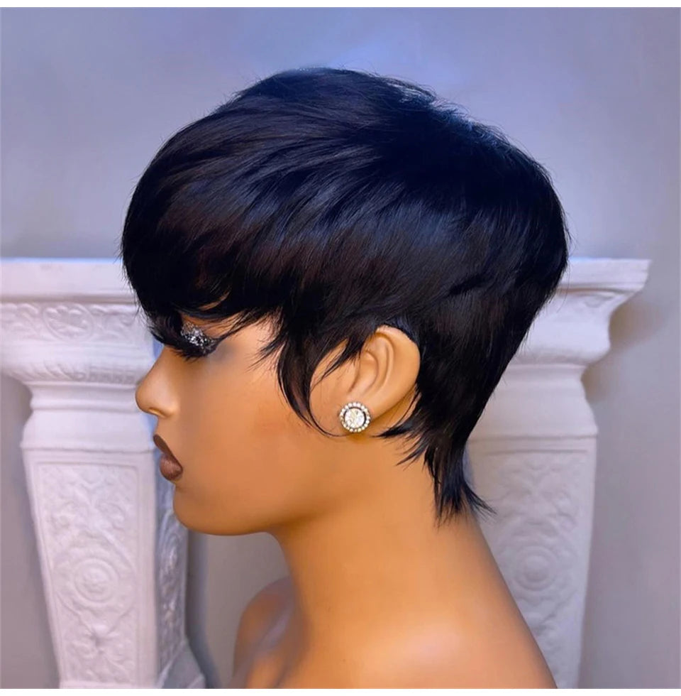 Short Straight Bob Wig with Bangs